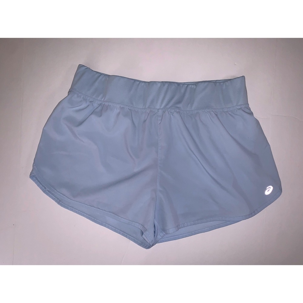 ASICS Womens Light Blue Running Shorts Reflective Activewear XL‎ ACSH3098WS5
